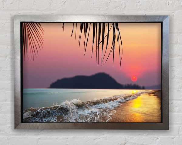Movement Of the Glistening Sunset Framed Print