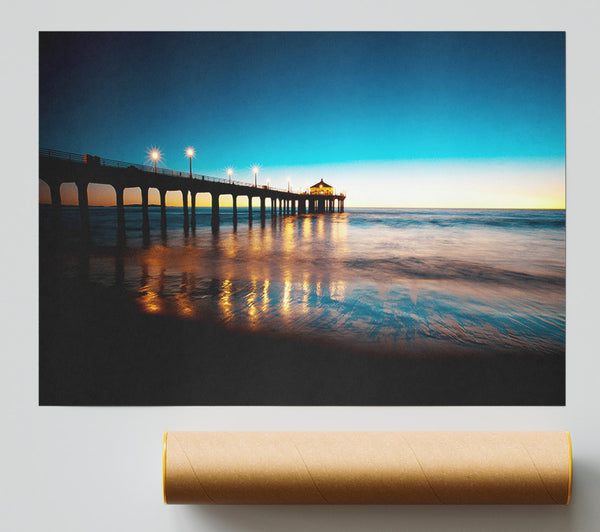 Pier Light Glow Print
