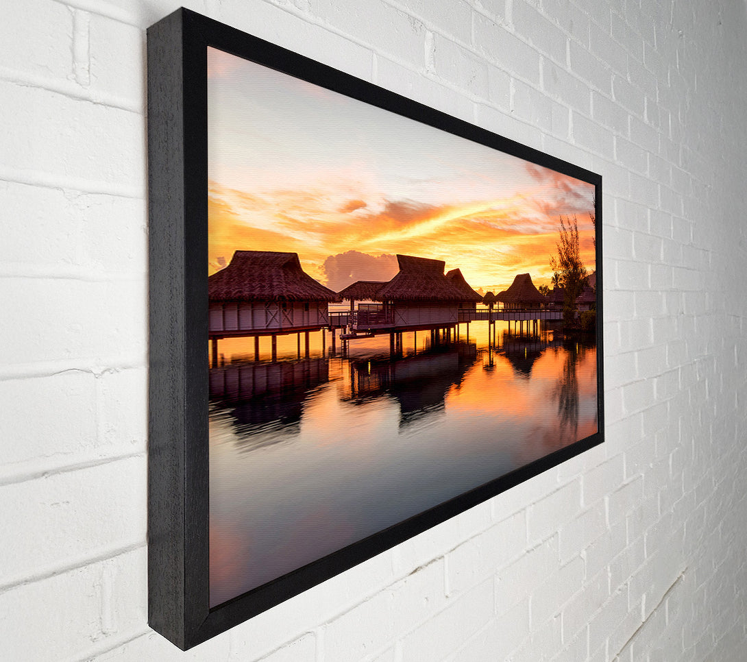  A Canvas Print of Sunset Reflections Canvas Wall Art