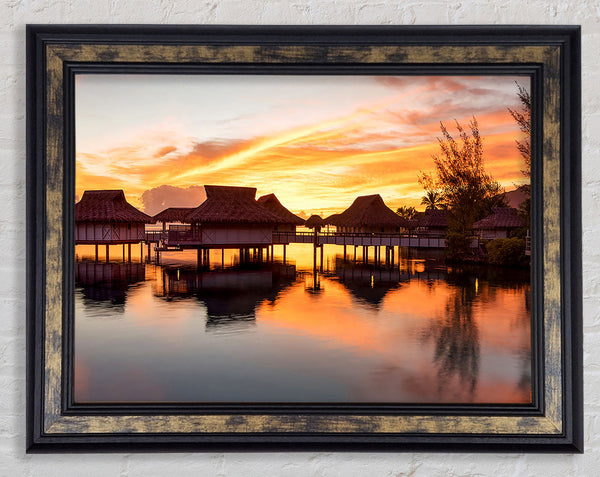 Sunset Reflections Framed Print