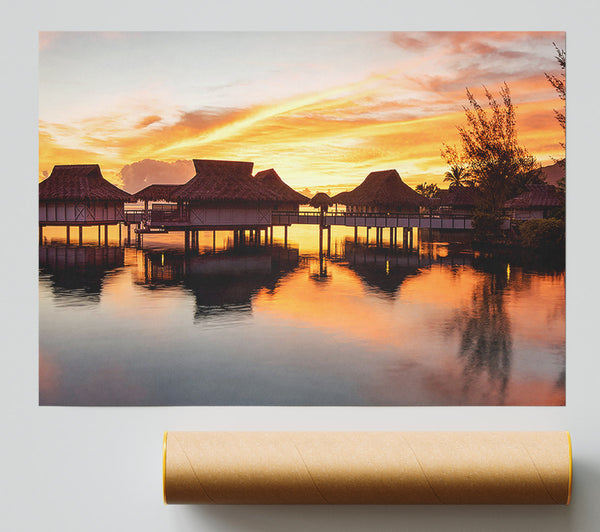Sunset Reflections Poster