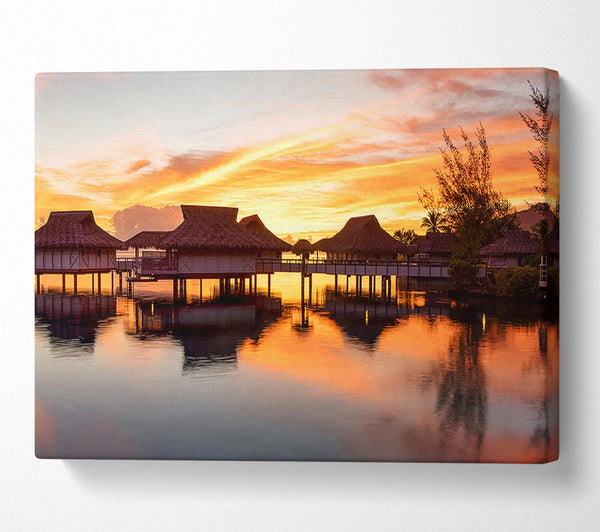  A Canvas Print of Sunset Reflections Canvas Wall Art