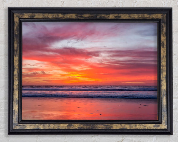 Sunset Ocean Framed Print