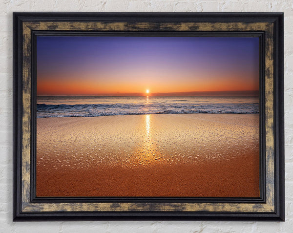 Distant Ocean Sunset Framed Print