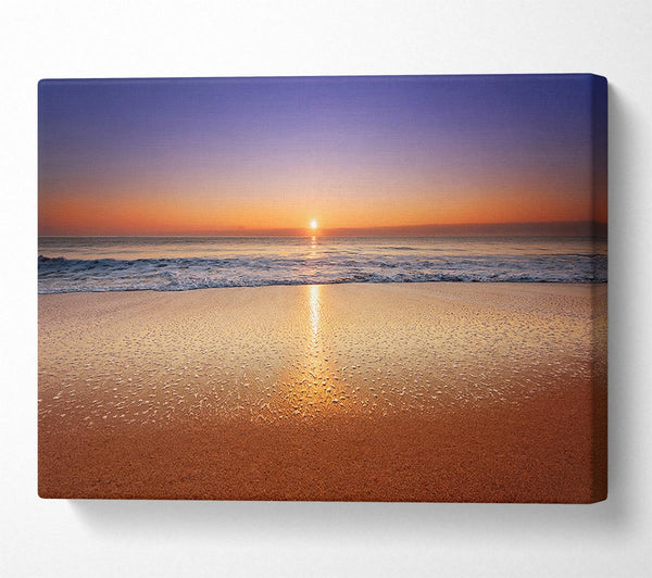  A Canvas Print of Distant Ocean Sunset Canvas Art