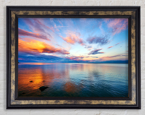 Nothing But Ocean Skies Framed Print