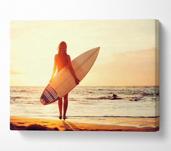  A Canvas Print of Surfers Sunrise Canvas Wall Art