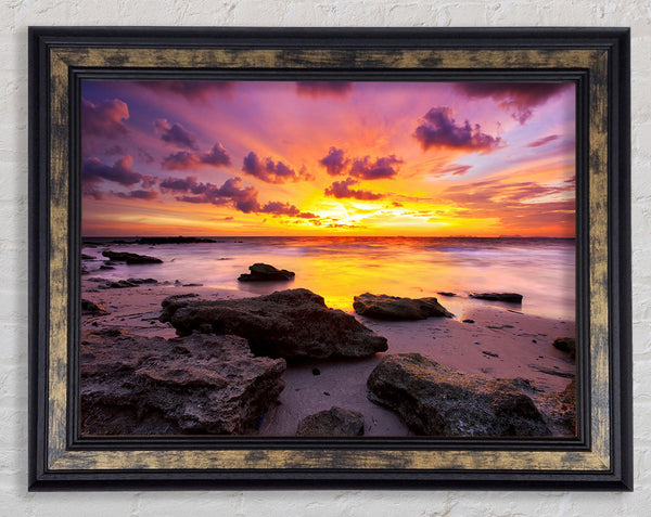 Distant Ocean Skies Framed Print