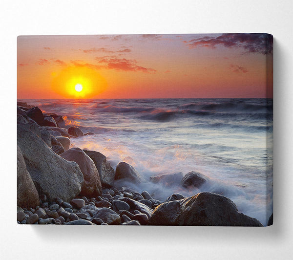  A Canvas Print of Swell Of The Ocean Rocks Canvas Print