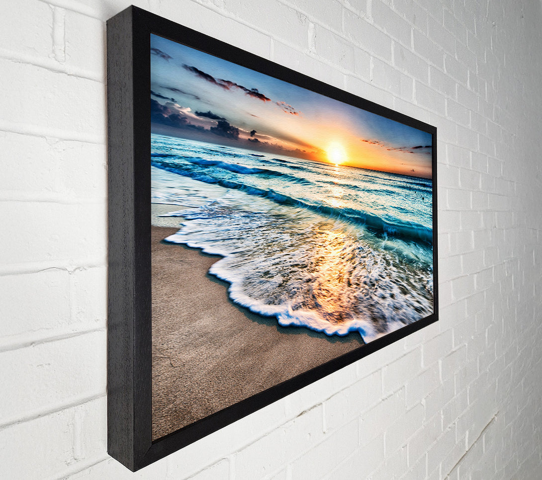  A Canvas Print of Sunset Ocean Movement Canvas Wall Art