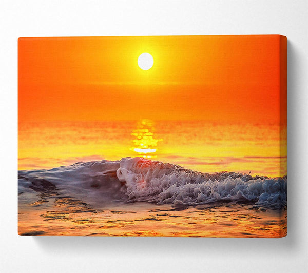  A Canvas Print of Glistening Ocean Waves Canvas Art