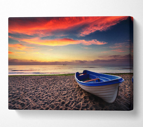  A Canvas Print of Row Boat Skies Canvas Print