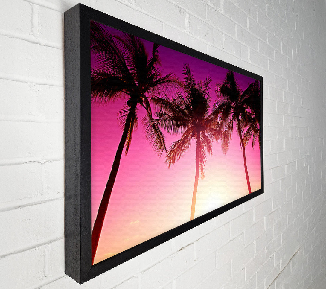  A Canvas Print of Los Angeles Sunset Palms Canvas Wall Art