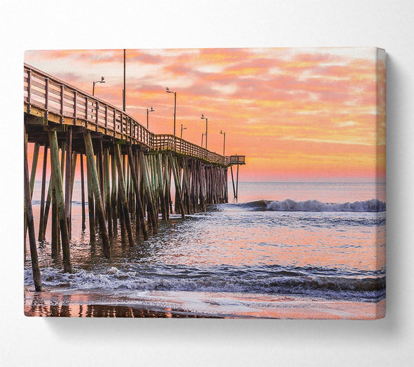  A Canvas Print of Sunrise Pier Canvas Wall Art