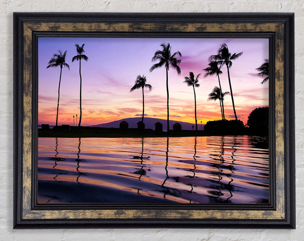 Ripples At Sunset Framed Print
