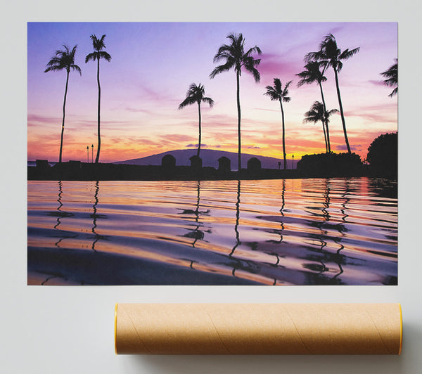 Ripples At Sunset Poster