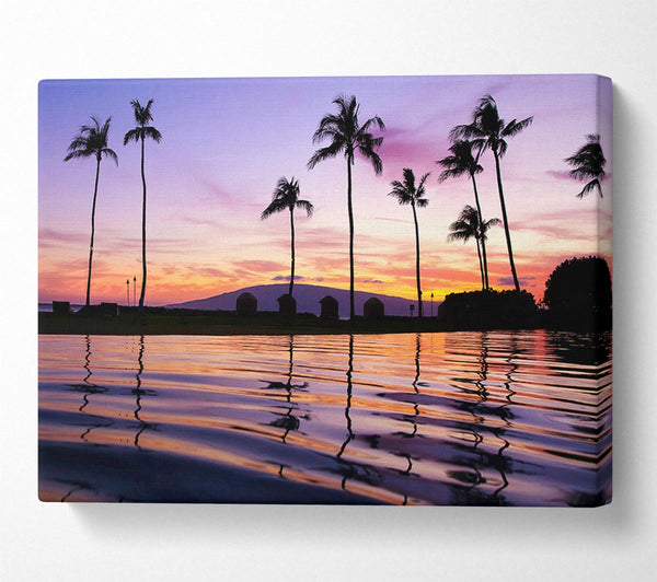  A Canvas Print of Ripples At Sunset Canvas Print