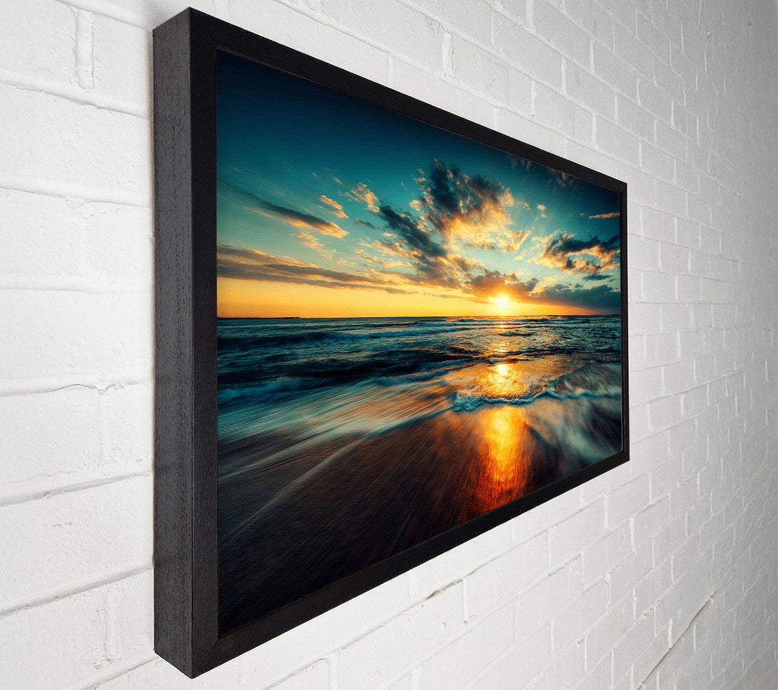 A Canvas Print of Fire Sunset Glow Canvas Wall Art