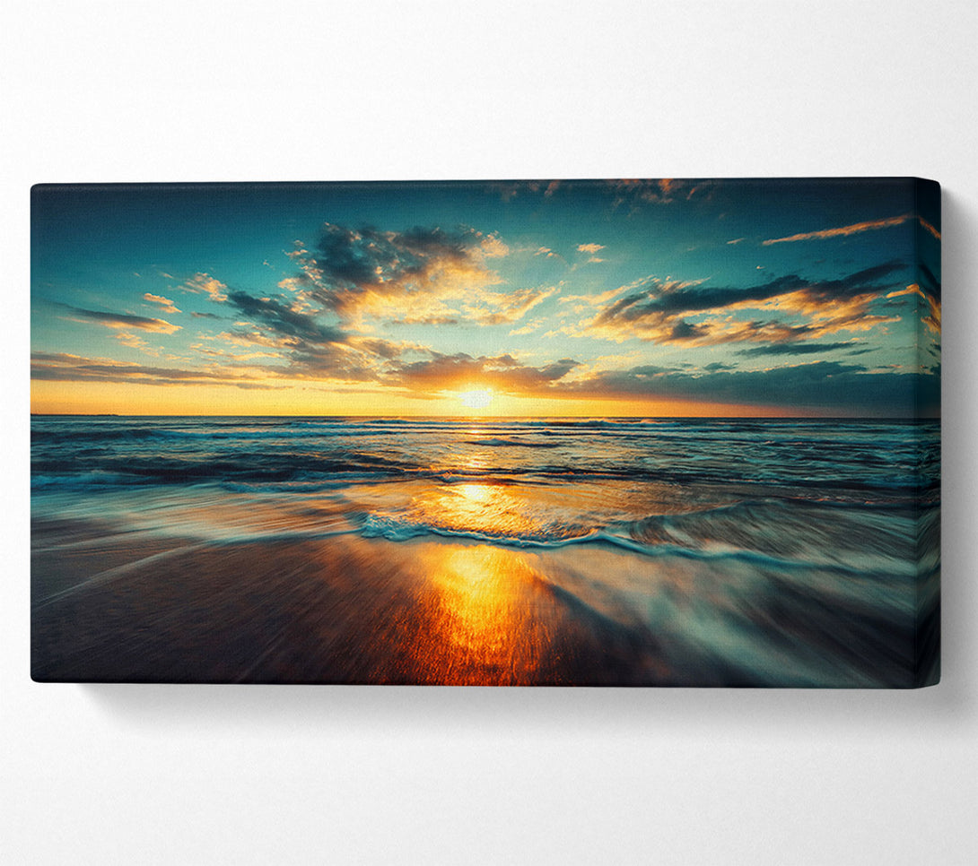  A Canvas Print of Fire Sunset Glow Canvas Wall Art