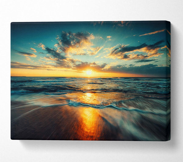  A Canvas Print of Fire Sunset Glow Canvas Wall Art