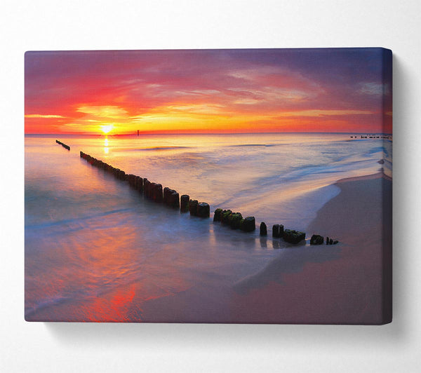  A Canvas Print of Movement Of The Sunset Ocean Canvas Art