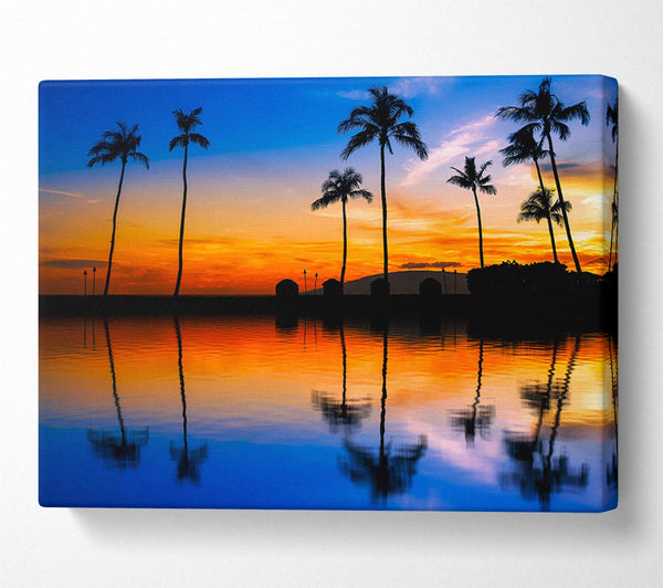  A Canvas Print of Stunning Reflections Of The Ocean Sky Canvas Print