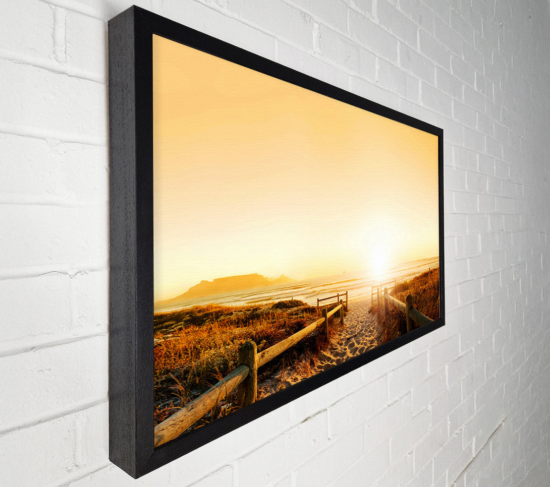  A Canvas Print of Sunrise walk To The Ocean Canvas Wall Art
