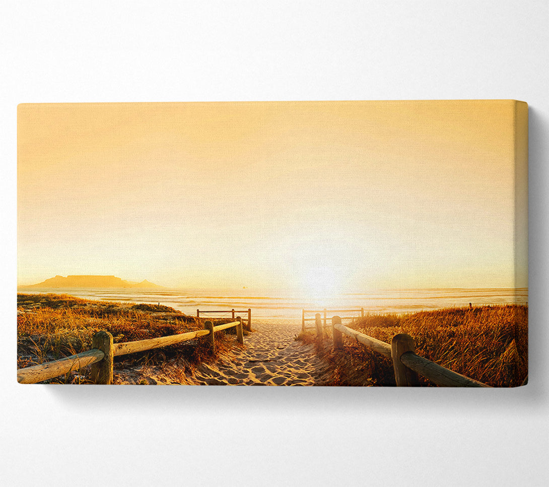  A Canvas Print of Sunrise walk To The Ocean Canvas Wall Art