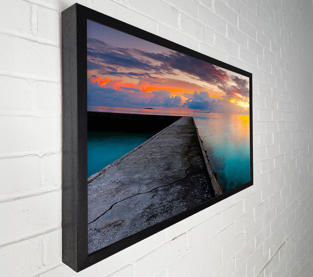  A Canvas Print of Turquoise Ocean Walk Canvas Wall Art