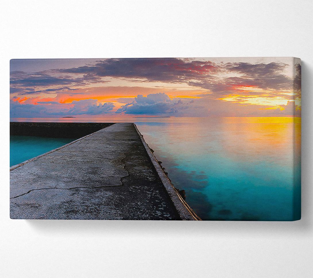  A Canvas Print of Turquoise Ocean Walk Canvas Wall Art