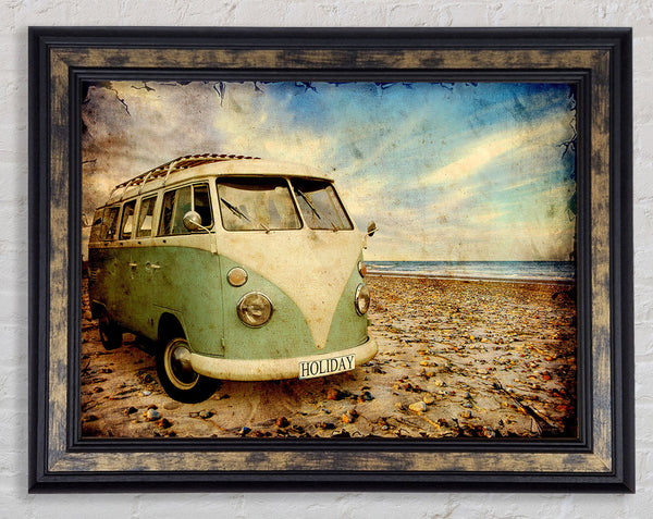 Surfs Up VW Camper Van Framed Print