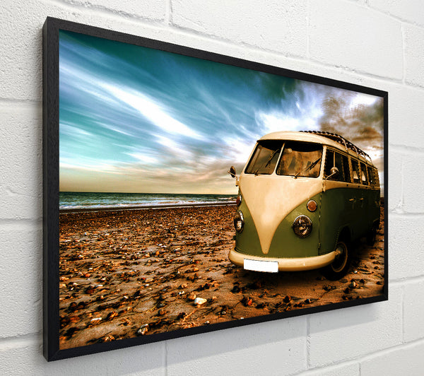 VW Camper Van Green