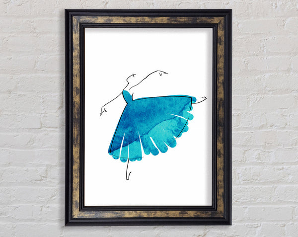 Blue Ballerina 2 Framed Print