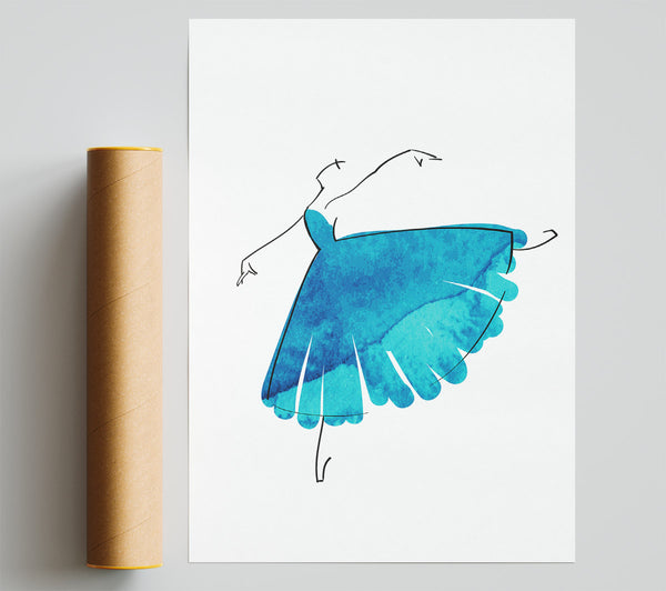 Blue Ballerina 2 Print