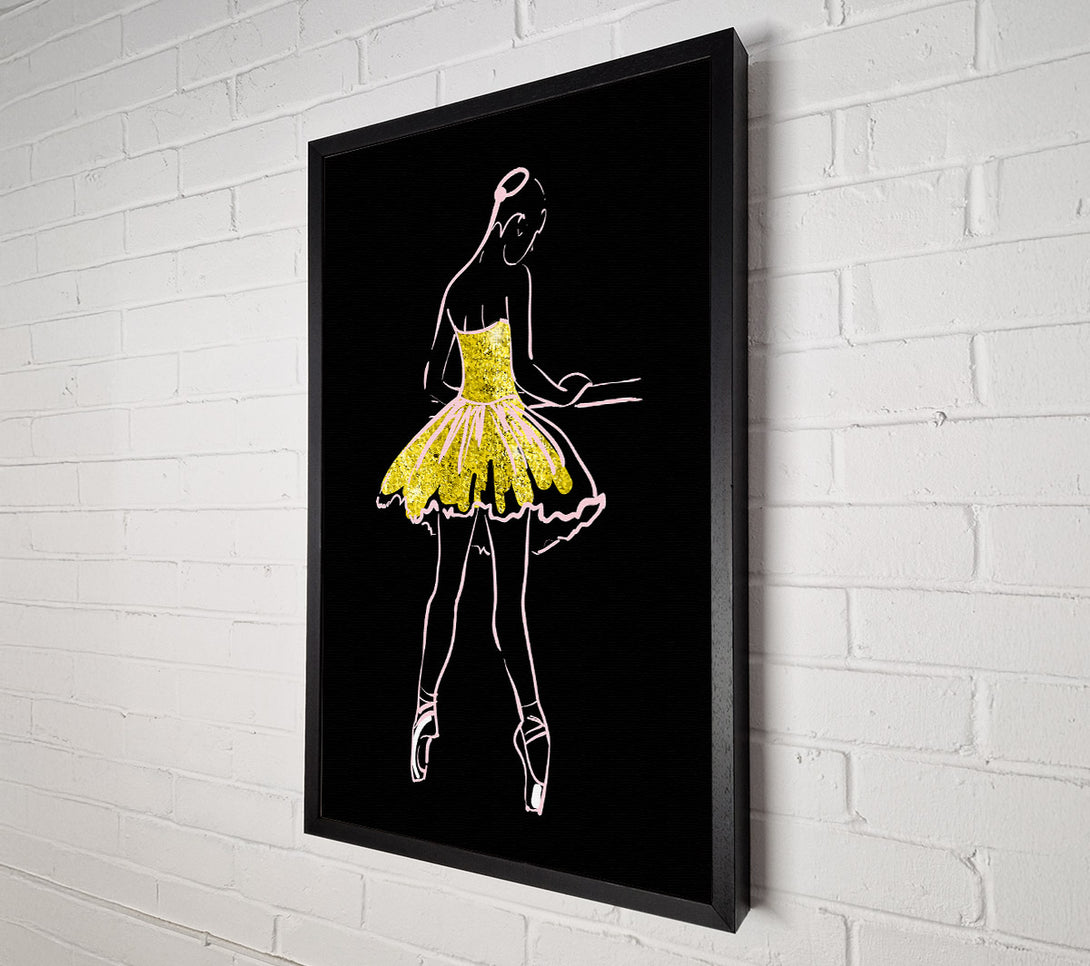  A Canvas Print of Golden Pink Ballerina 5 Canvas Print
