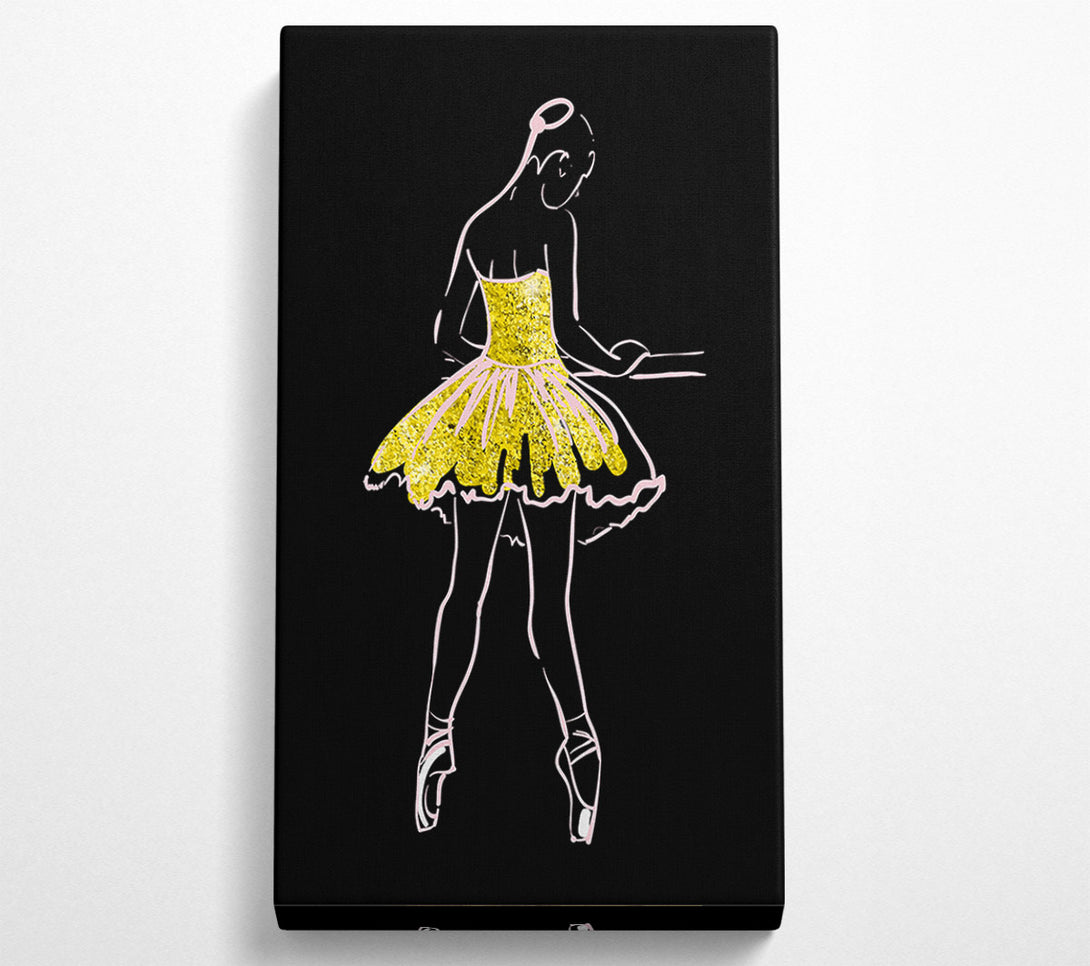  A Canvas Print of Golden Pink Ballerina 5 Canvas Print