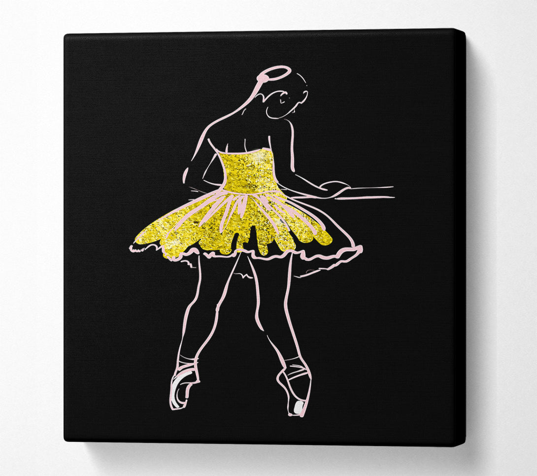  A Canvas Print of Golden Pink Ballerina 5 Canvas Print