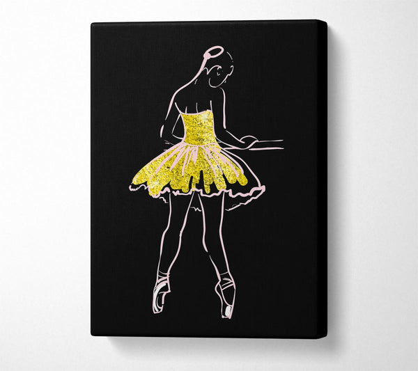  A Canvas Print of Golden Pink Ballerina 5 Canvas Print