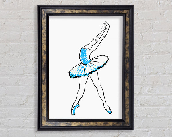 Blue Ballerina 1 Framed Print