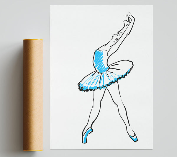 Blue Ballerina 1 Print