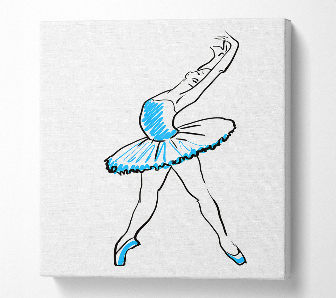  A Canvas Print of Blue Ballerina 1 Canvas Print