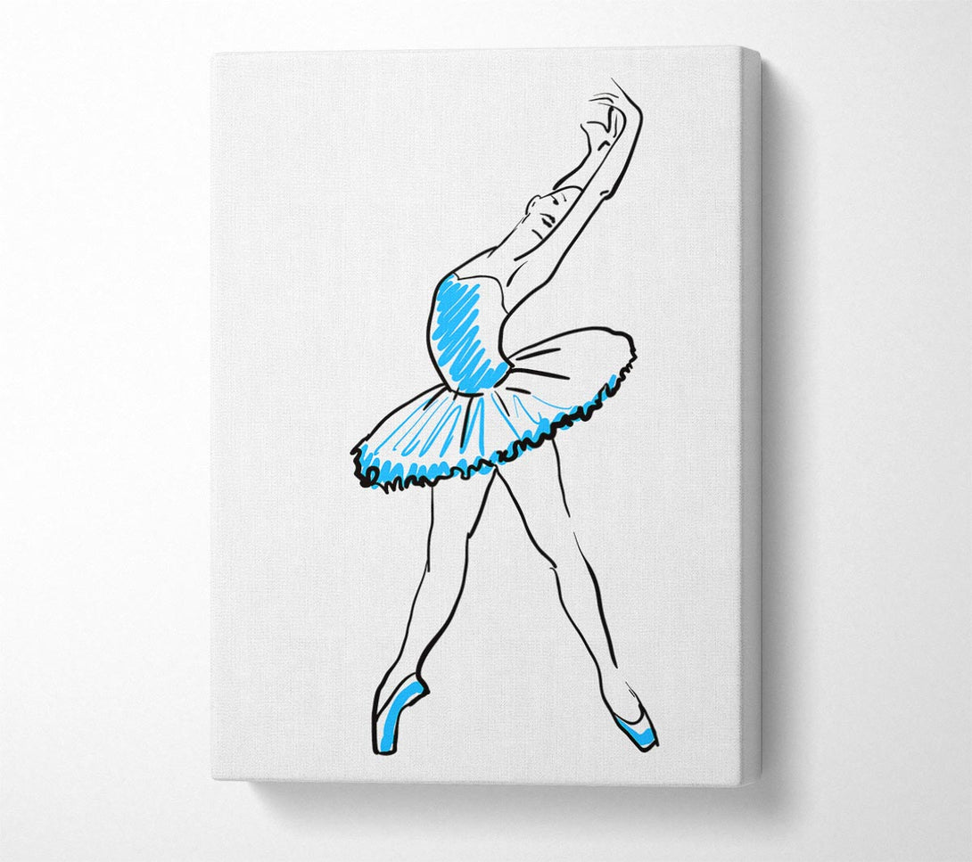  A Canvas Print of Blue Ballerina 1 Canvas Print