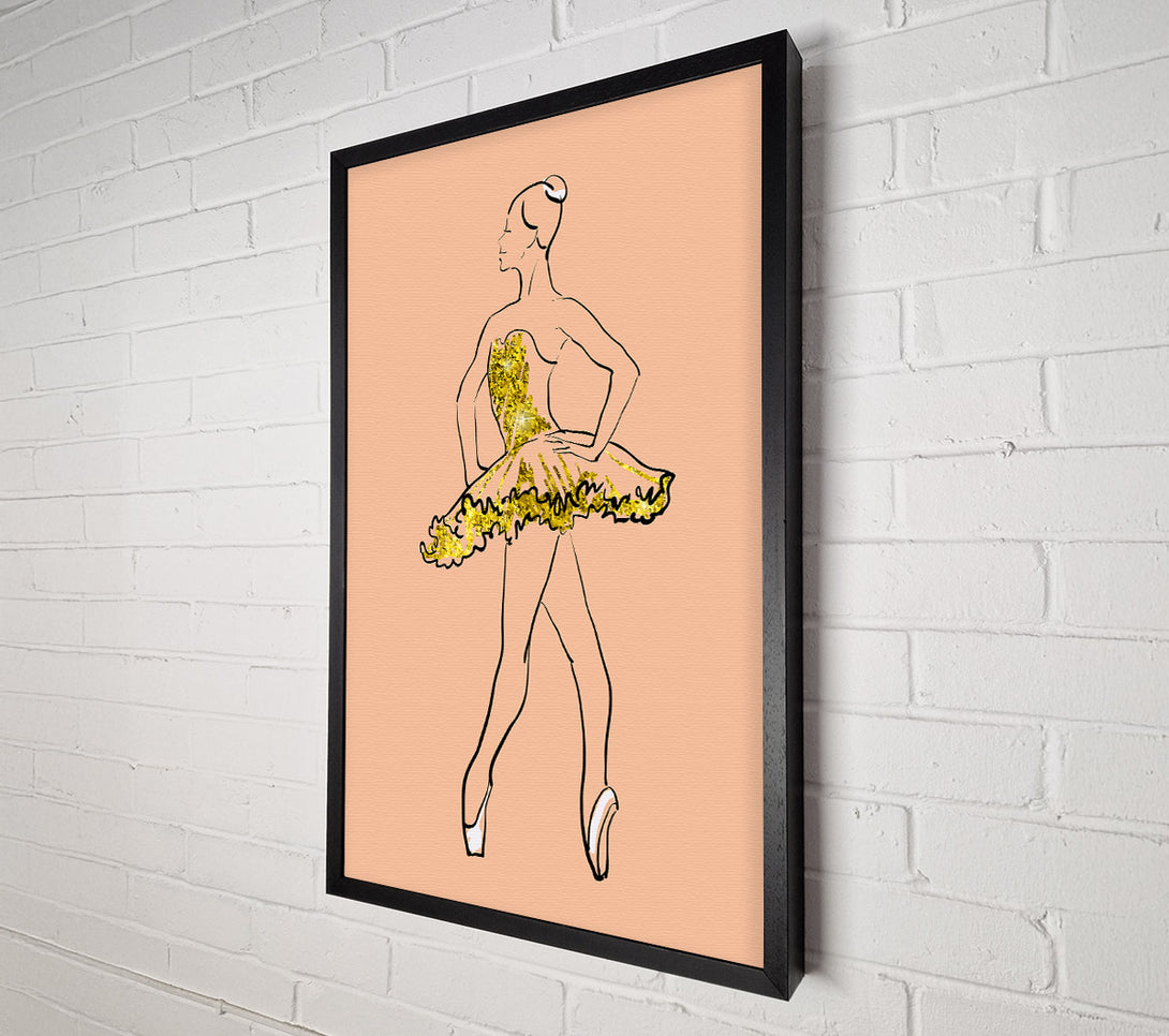  A Canvas Print of Golden White Ballerina Canvas Print