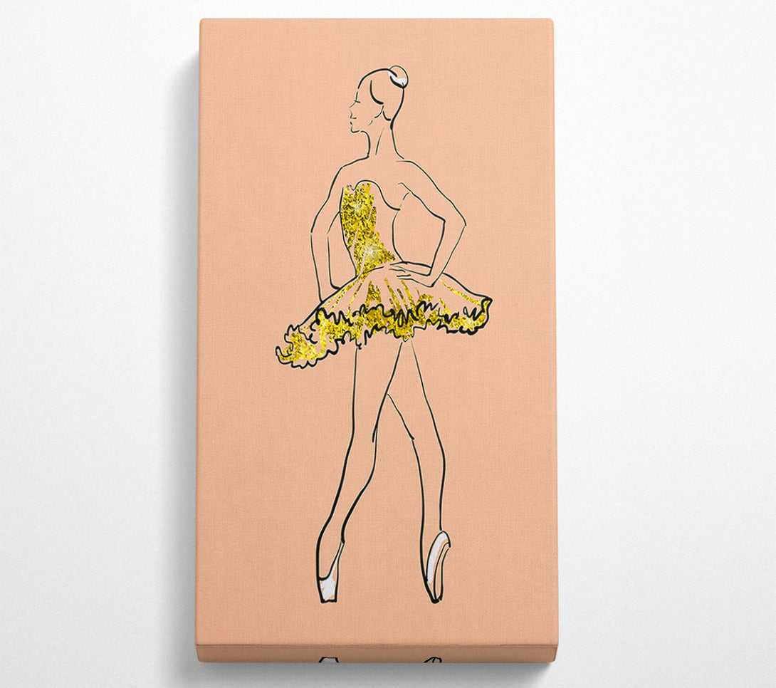  A Canvas Print of Golden White Ballerina Canvas Print
