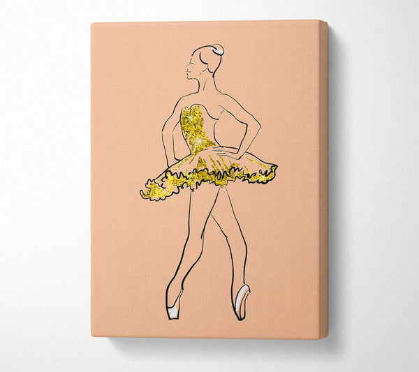  A Canvas Print of Golden White Ballerina Canvas Print