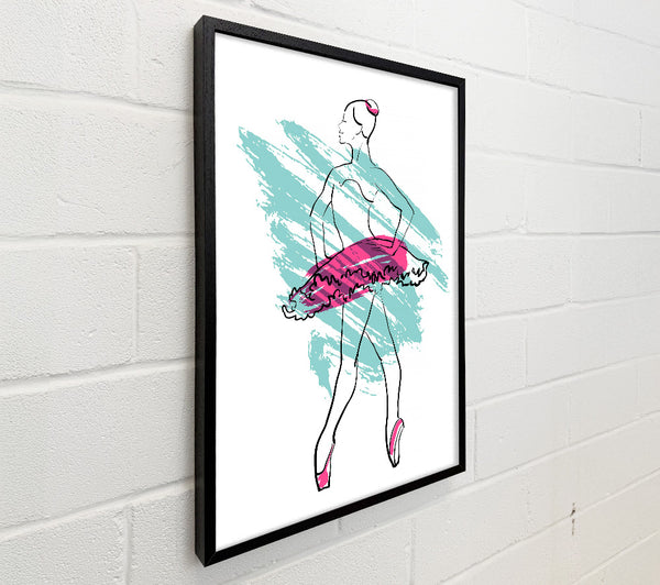Blue Pink Ballerina 1