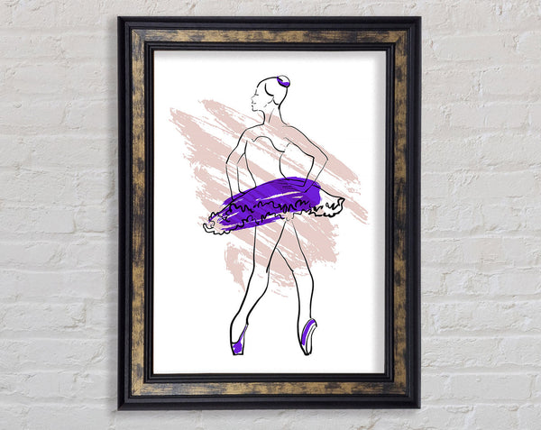 Purple Ballerina 1 Framed Print