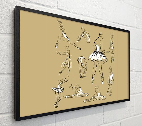 Beige White Ballerina 1