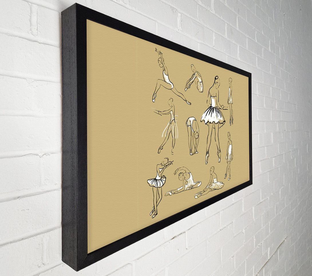  A Canvas Print of Beige White Ballerina 1 Canvas Art