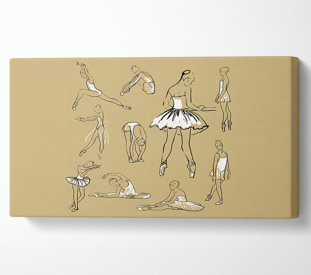  A Canvas Print of Beige White Ballerina 1 Canvas Art